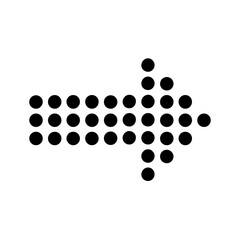 Dotted arrow. Dot style sign - 758118723