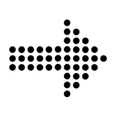 Dotted arrow. Dot style sign - 758118736