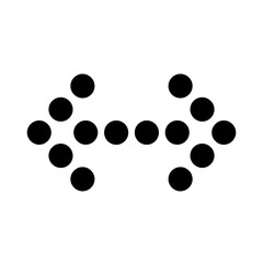 Dotted arrow. Dot style sign - 758118741