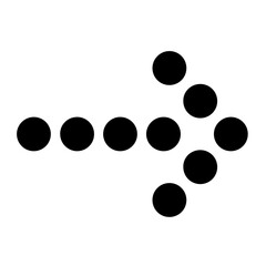 Dotted arrow. Dot style sign - 758118743
