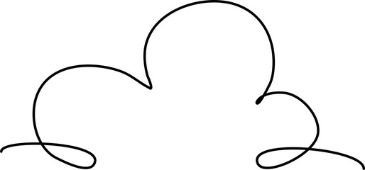 Cloud icon in thin line style