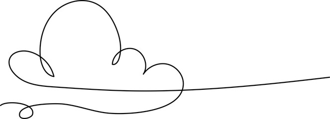 Cloud icon in thin line style