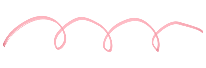 Pink stroke brush isolated on transparent background.