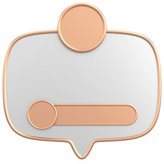 Profile box. Social media profile. 3D illustration.