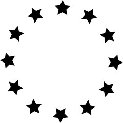 Circle made out of stars. Infographic