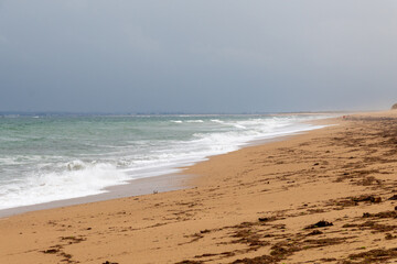 waves on the beach in the morning