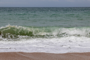 waves on the beach in the morning