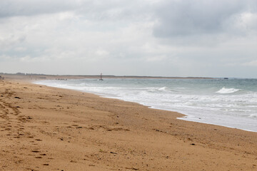 waves on the beach in the morning