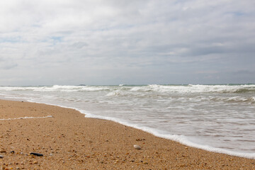 waves on the beach in the morning