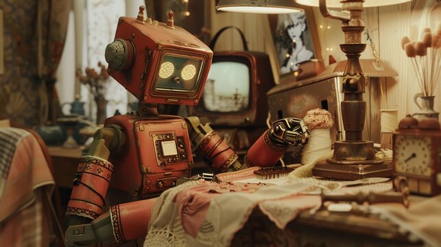 Robot seated