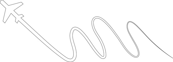 Airplane routes. Travel icon