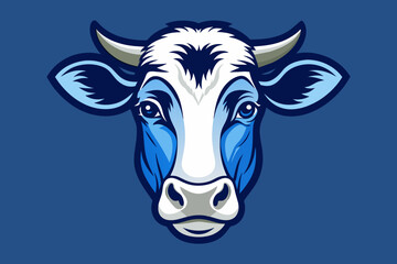 create a logo of a cow s head and neck painted on