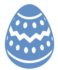 Easter egg clip art design on plain white transparent isolated background for card, shirt, hoodie, sweatshirt, apparel, tag, mug, icon, poster or badge