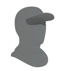 Grey  head cover gear. vector
