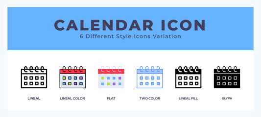 Calendar icon for web. mobile apps and ui.