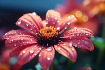 Gordijnen red gerbera flower © Nida  Sufyan