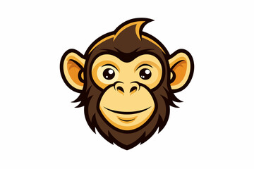 Monkey face logo  on a white background