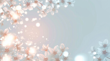 Fresh Spring Cherry Blossom Background
