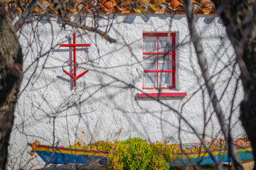 Cabane traditionnelle de la Camargue, sud de la France.