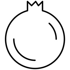 Vector Icon pomegranate, fruit, food, diet