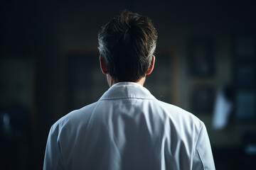 Fototapeta premium Highly skilled surgeon doctor in operation room after hard successful operation Generative AI