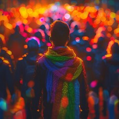 Peace Activist Rainbow Scarf