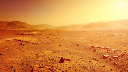 Lifeless plain on Mars