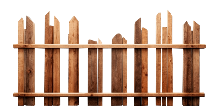 wooden fence isolated