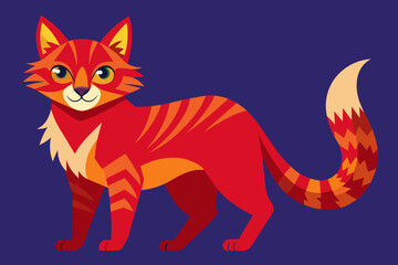red cat illustration