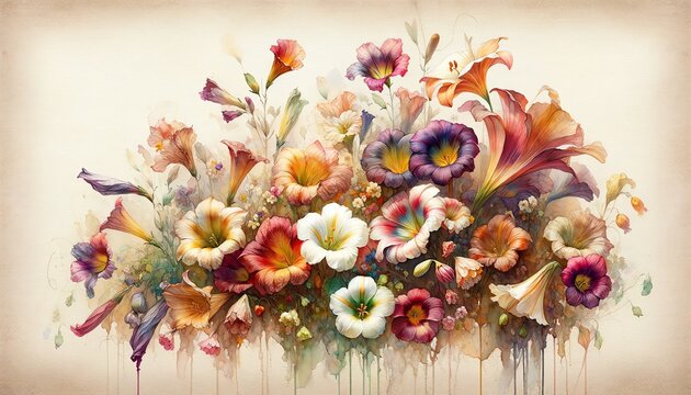 Watercolor painting of Lillian Flowers