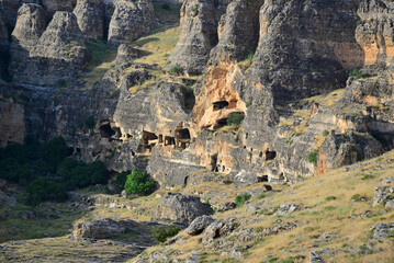 The Hasuni Caves, located in Silvan, Turkey, date from the ancient period.