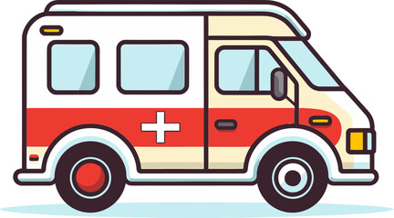 Ambulance Crew Assisting Accident Victims Vector Illustration