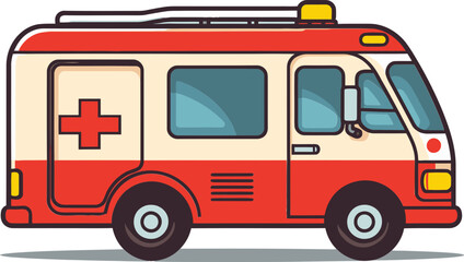 Ambulance in Motion Vector Illustration