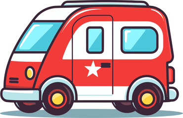 Ambulance Emergency Rescue Concept Vector Illustration