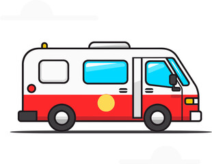 Ambulance Service Symbol Vector Illustration