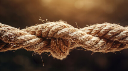 Close-up of a knotted rope.