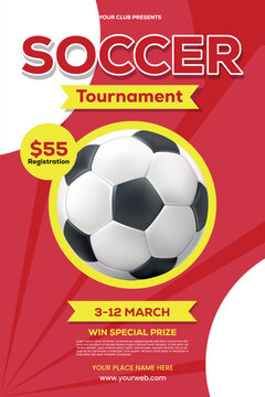 soccer Tournament Flyer,  Poster Design