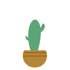 Illustration of a Cactus Plant in a Pot
