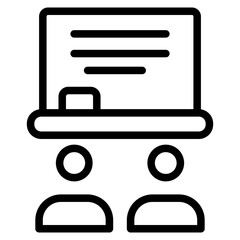 Fototapeta premium training line icon