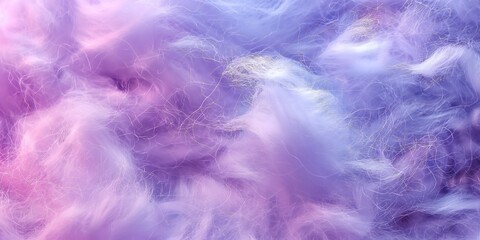 Textured background with white fur or wool illuminated with neon pink and purple light