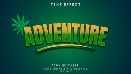 Adventure editable text effect	
