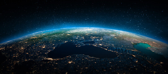 Obraz premium Black sea from space