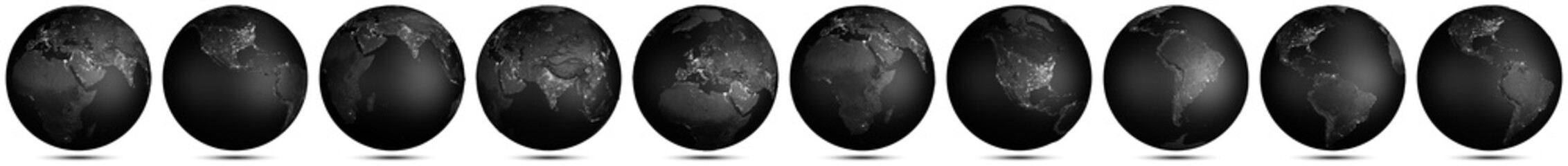 Earth, planet - globe world set