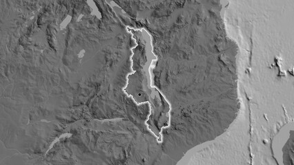 Shape of Malawi. Glowed. Bilevel. © zelwanka