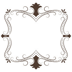 Vintage vector ornament Floral elements for designing monograms, invitations, frames, menus, labels. Elegant borders and frames.