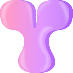 abstract 3d rendered illustration of a pink and blue glass