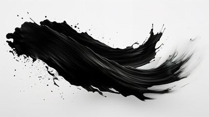 Black Ink Brush Stroke on White Background

 - obrazy, fototapety, plakaty