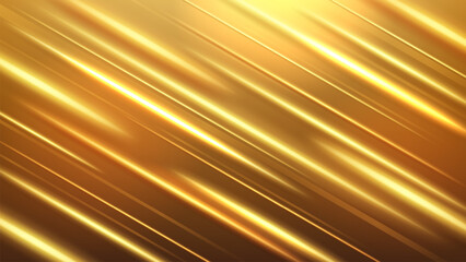 Neon Gold Abstract Widescreen Background, Vector Illustration