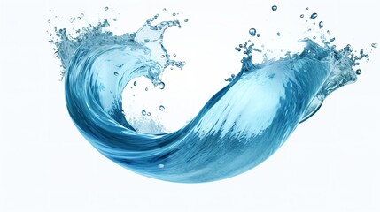 Blue Water Swirl Splash Cut Out - 8K

 - obrazy, fototapety, plakaty