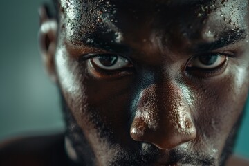 Obraz premium A close up shot of a professional concentrated athlete